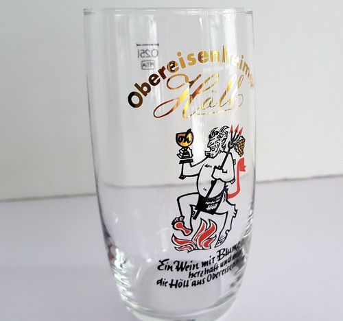 German Winefest Glass Vintage Obereisenheimer Höll 0.25l Hell Devil Wine Tasting - Picture 8 of 8