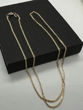 9ct Yellow Gold 1.44mm Diamond Cut Spiga 28" / 70cm Chain (GFSP25)
