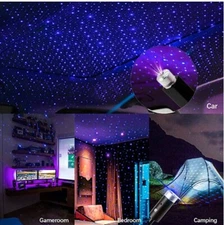 Romantic LED Car Roof Star Night Light Projector Atmosphere Galaxy Lamp USB...