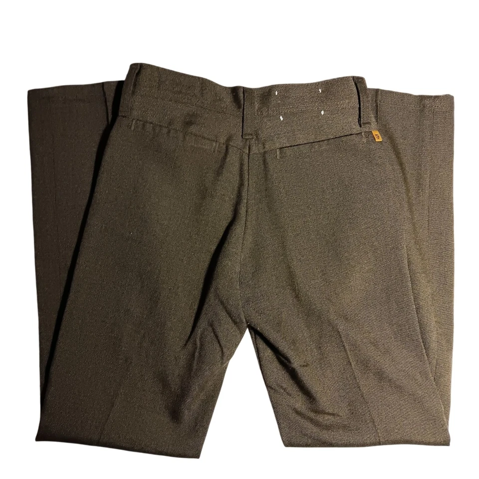 Pantalones ajustados vintage años 70 niños 12 24x26 marrón mezcla rayón mod EE. UU. Foto 2 de 4