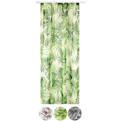 Vorhang in 140x245cm Voile Dekoschal Gardinen Kräuselband Ösen Schlaufen Gardine - Bild 1 von 4