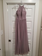 Azazie Floor-Length Bridesmaid Dress in Dusk, Size 4