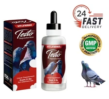 Supplement Vitamins for Pigeons, Testo Reproduction Fertility Vitamins 60 ml 