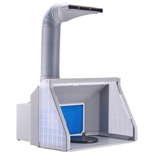 VEVOR Airbrush Spray Booth Dual-Fans Portable Hobby Airbrush Paint Spray Booth - Picture 10 of 12
