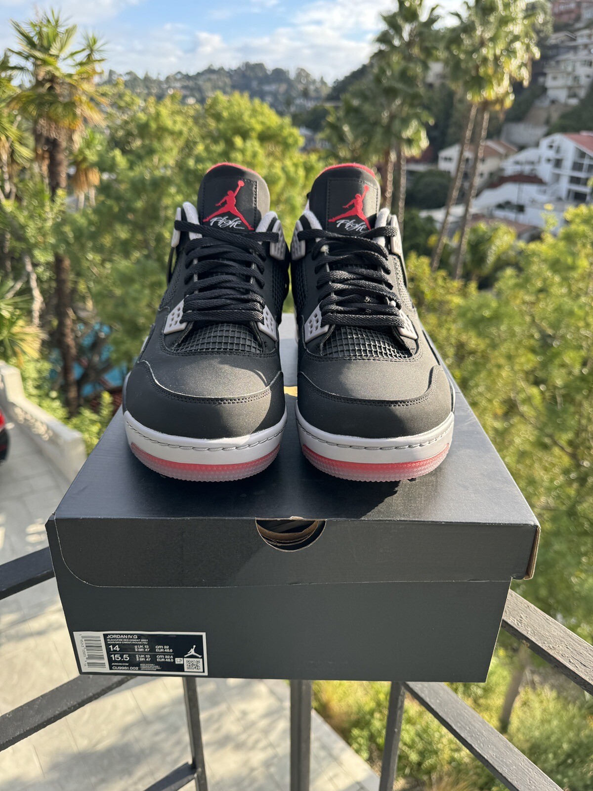Air Jordan 4 Bred Black Golf Shoe, Size 14 BNIB CU9981-002