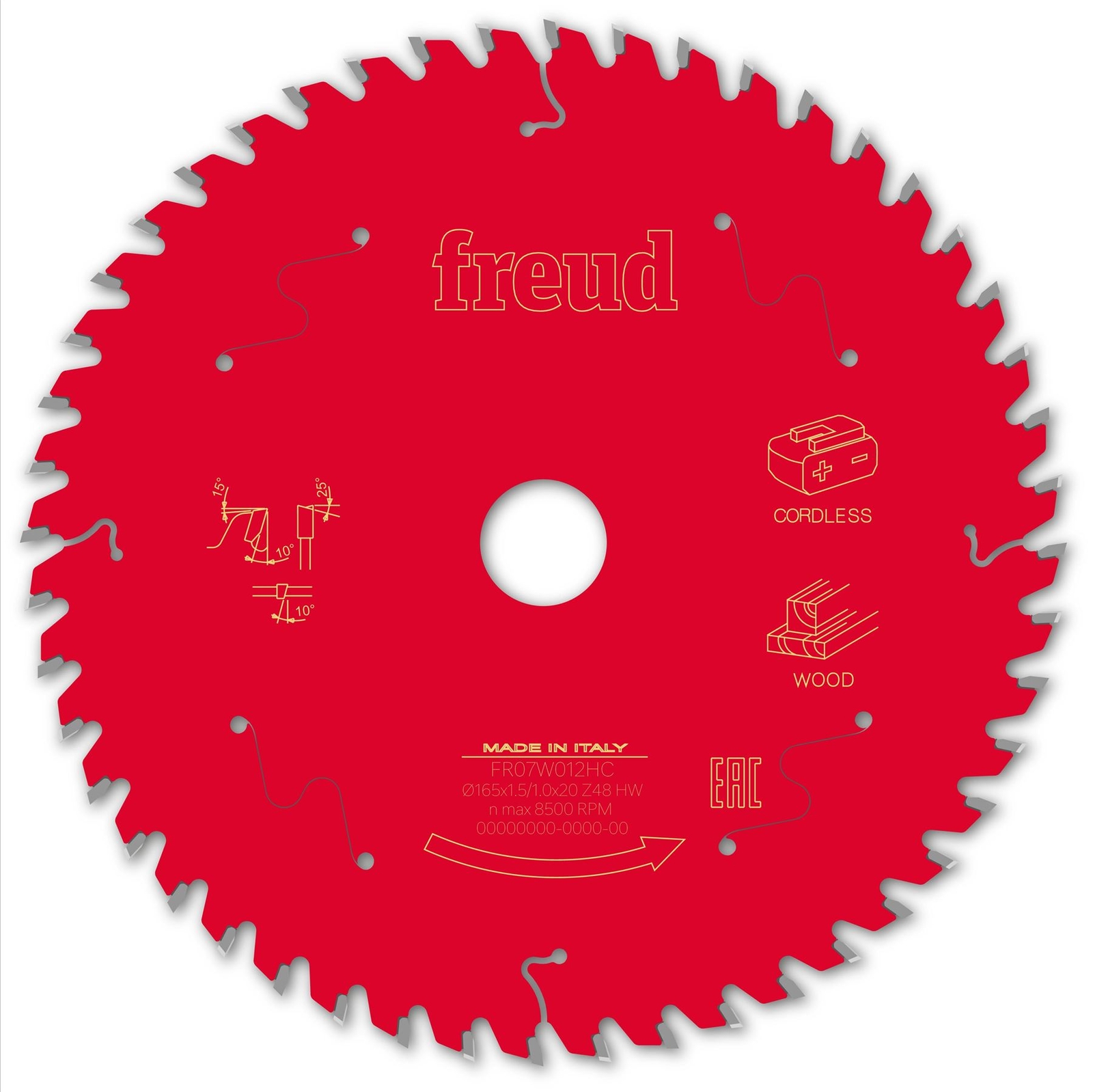 Freud F03FS10054 Wood Circular Saw Blade 165mm x 20mm x 1.45mm x 48T