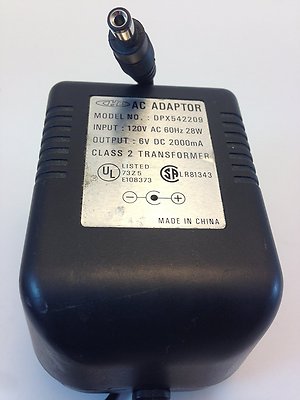 1 PC - CES AC-DC POWER SUPPLY 6VDC-2000mA 2.1mm DC PLUG (+) CENTER # ZDPX542209