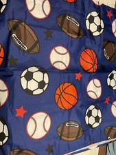 WPM Kids Collection- 2 pc Curtain Panel-Blue no tiebacks Never Used