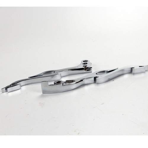 Chrome Fire Brake Clutch Levers For Honde Shadow 600 750 1100 Magna750 VTX1300 - Picture 6 of 6