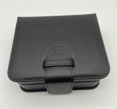 GENUINE OMEGA Black Watch Box Case Vintage #1238 | eBay