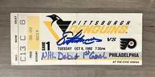 Eric Lindros Signed NHL Debut & 1st Goal Ticket Stub Philadelphia Flyers 10/6/9
