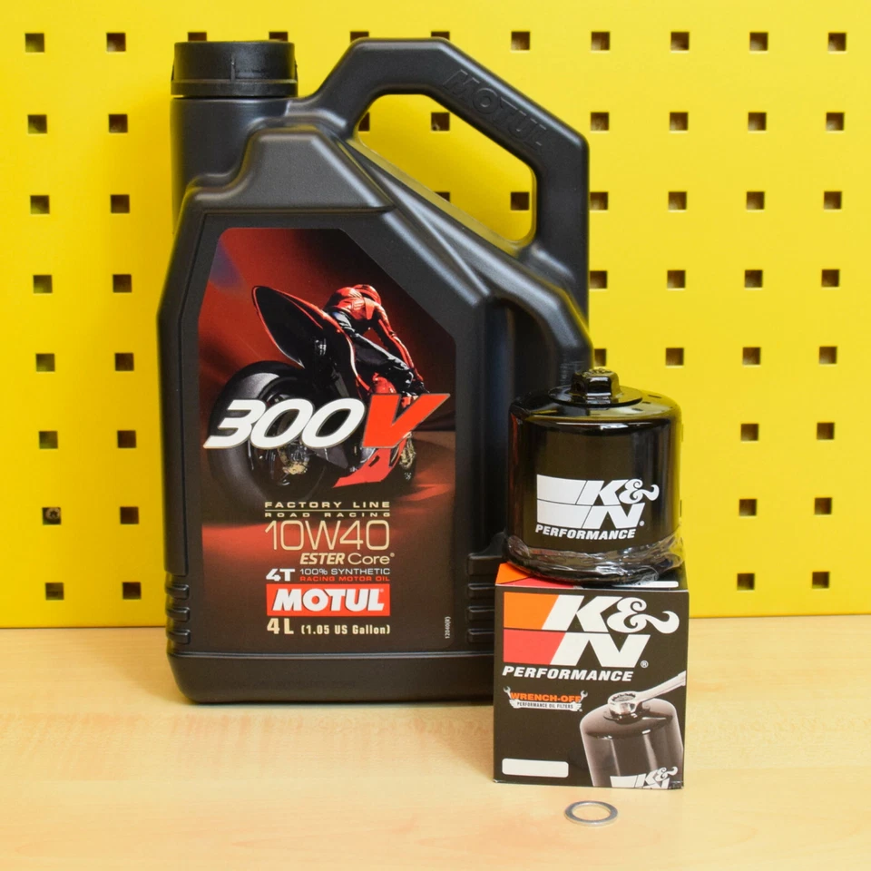 Kawasaki ZX-10R ZX1000 Oelwechselset Desde 06 K&n Filtro Aceite Motul 300V 10w40 - Imagen 1 de 1