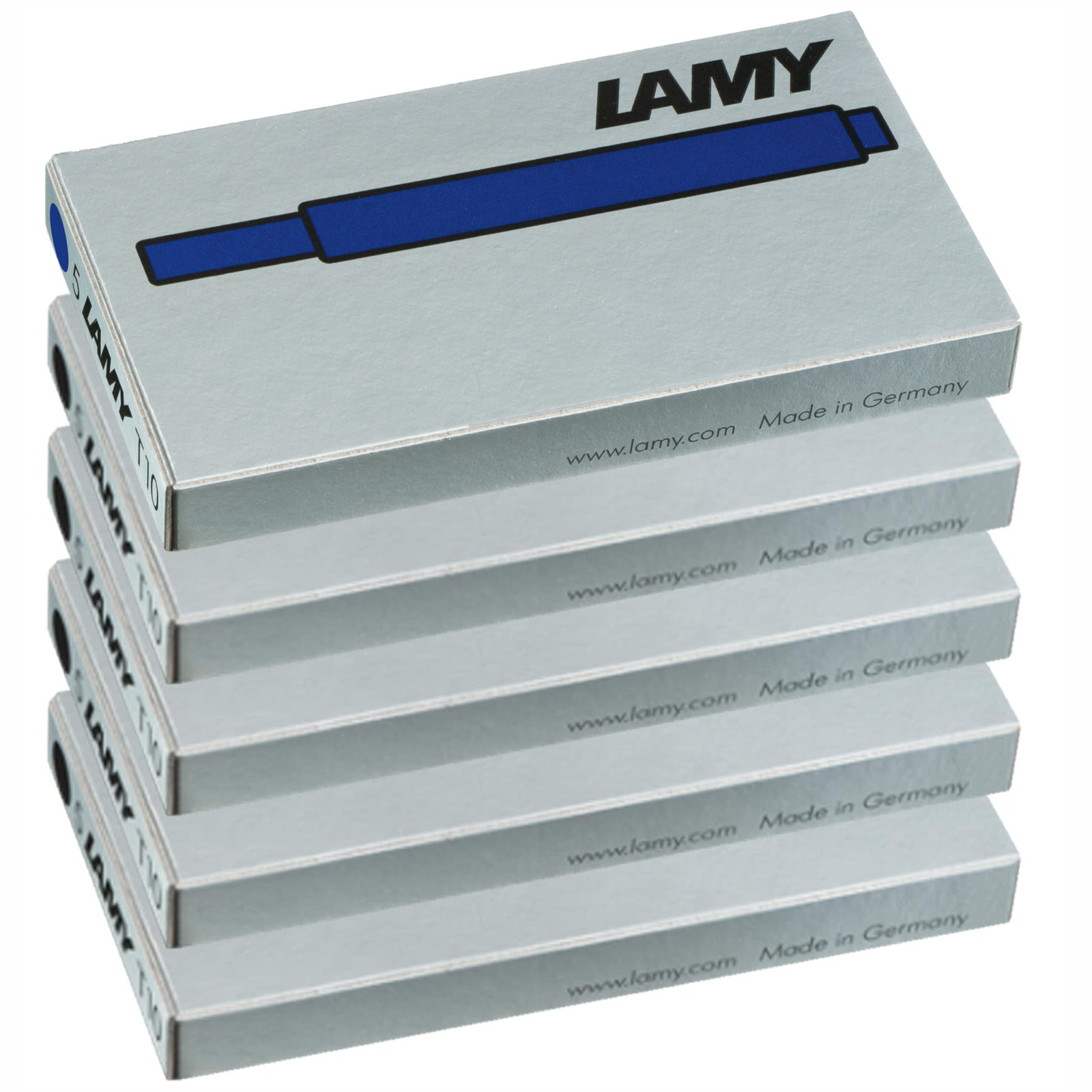 LAMY T10 Blue-Black Fountain Pen Ink Cartridges - Pack of 5 (25 Cartridges)