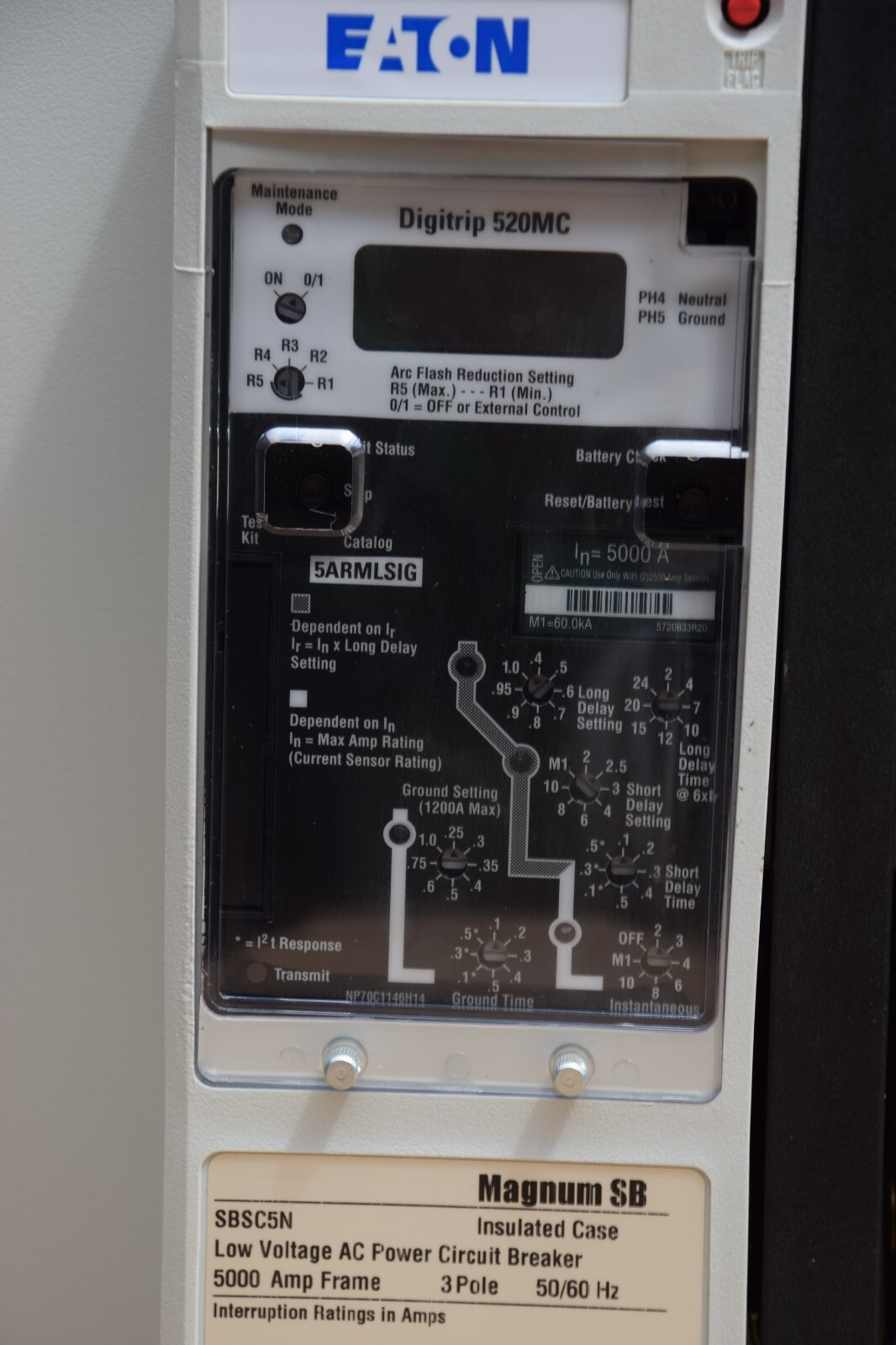 EATON Magnum SB SBSC5N Low Volt AC Circ Breaker SBSC5N3HEA 5000 Amp ...