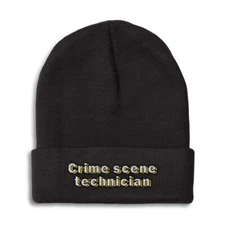 Beanies for Men Crime Scene Technician Winter Hats for Women Acrylic Skull Cap