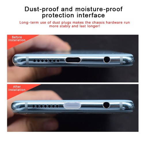 3PCS-Typ-C Dust Plug Telefon USB-Ladeanschluss-Beschützer-Abdeckungskappe -xp - Zdjęcie 9 z 14