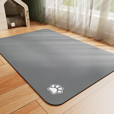 Dog Food Mat - Absorbent Cat Mat for Food and Water, No Stains Pet Feeding Bowl
