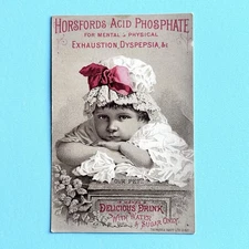 c1890's Trade Card Rumford Chemical Works, Horsfords Acid Phosphate