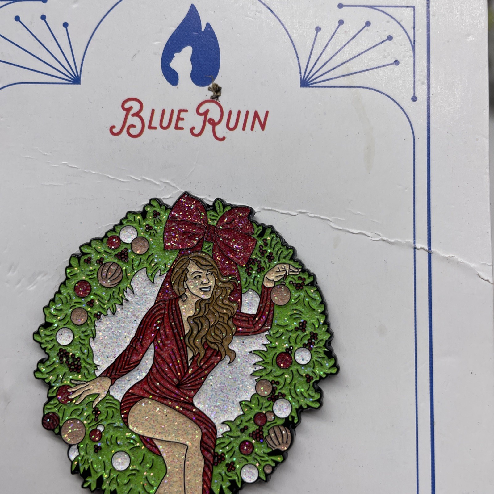 Blue Ruin Mariah Carey Holiday Pin Moxie Memories Magic
