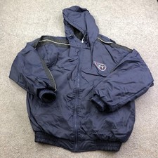 Tennessee Titans Jacket Boys XL Blue NFL Reebok Reversible Hooded VTG Y2K