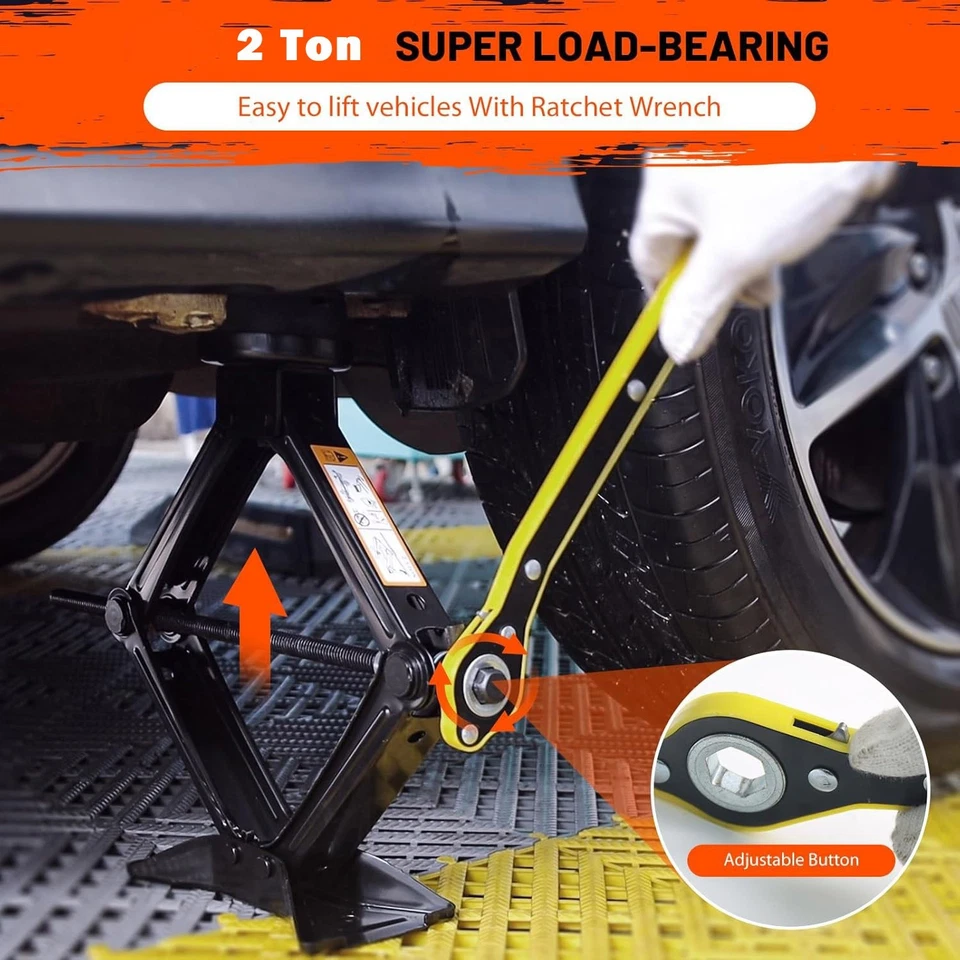 Fit For VAUXHALL Corsa Astra - Heavy Duty 2Ton Scissor Car Jack Lift Tool Kit - Image 3 of 4