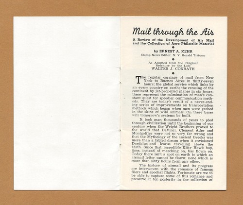 Folleto de 10 páginas, correo por aire, historia de colección de correos aéreos - Imagen 3 de 7