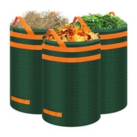 Gartensack 3Er Set 272L Laubsack Gartenabfallsack Robust Faltbar Mit Griffen