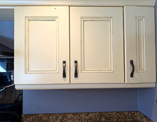 Cream & Brown Traditional L-Shape Kitchen Units Set, Worktops & Sink 15+