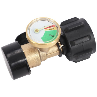 #ad Propane Tank Gauge Brass Adapter w Gas Pressure Level Meter Indicator For BBQ RV $11.00