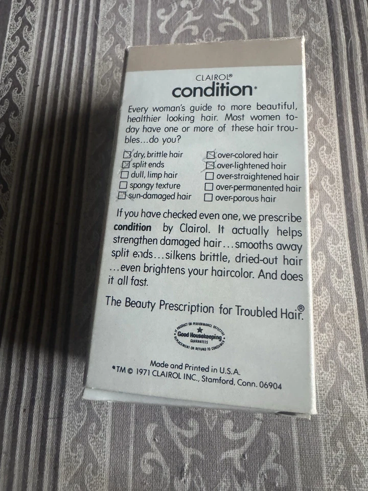 复古 1971 Clairol 状况美容包护理全新旧货 70 年代产品 — 第 4/4 张图片