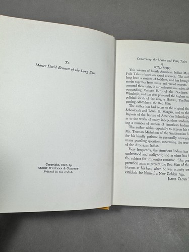 Winabojo Master Of Life Book By James Cloyd Bowman - 1941 Hardcover - Picture 4 of 9