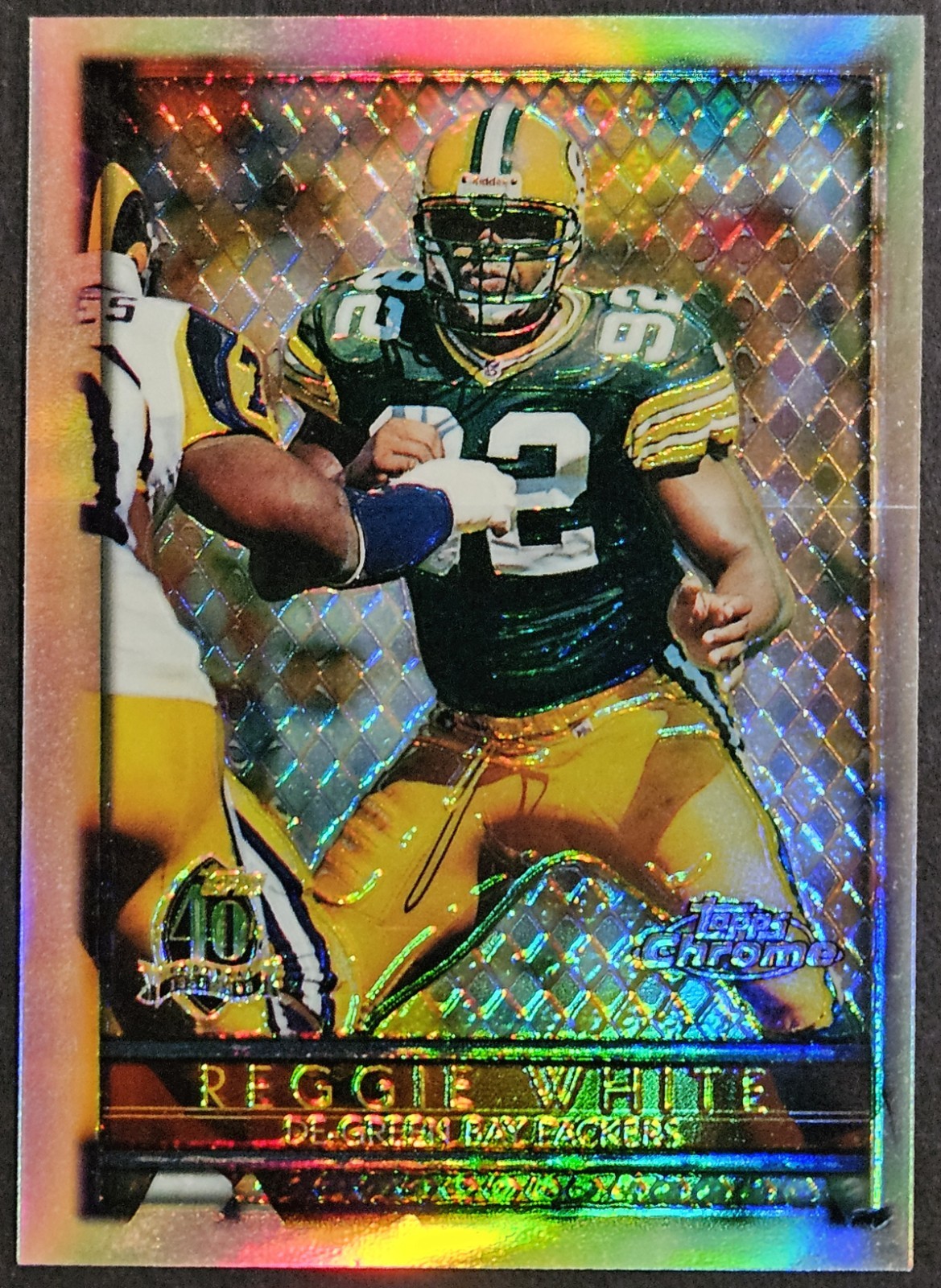 1996 Topps Chrome Refractor #104 Reggie White Green Bay Packers HOF