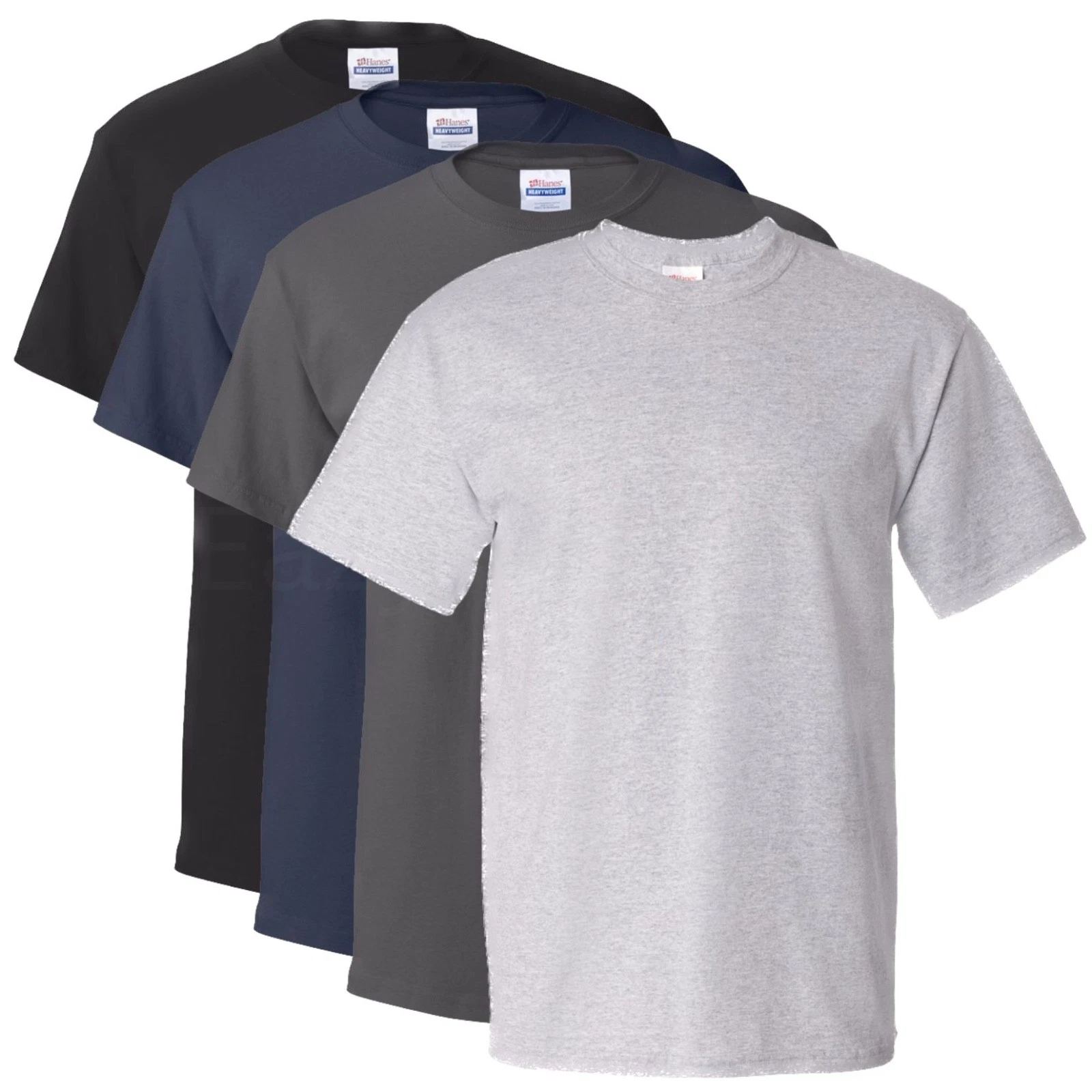 Hanes Men's Essential T-Shirt Pack of 4 Size S-5XL Plain Tees Assorted Colors