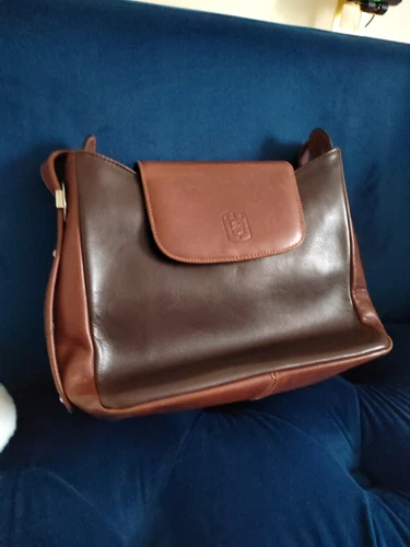 MIISTA Borsa a mano marrone misto pelle misura media