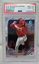 2019 Bowman Chrome ALEC BOHM RC ROOKIE CARD PSA 10 GEM MINT. rookie card picture