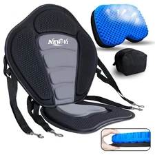 NEW-Vi Deluxe Kayak Seat with Gel Cushion & Storage Bag - Padded Er... Fast Ship