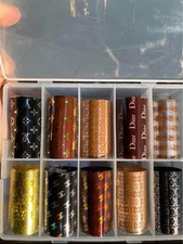 Nail Foils Kit 10 Rolls of Foil for Nail Art