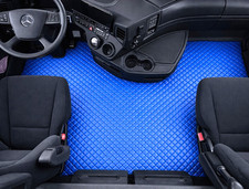 Tapis de sol en cuir éco bleu pour Mercedes Actros MP4 MP5 L