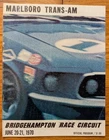 Marlboro Trans-Am Championships Program Bridgehampton New York June 1970