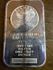 Sunshine Mint 1-oz Silver Bar .999 Fine Mint Mark SI  1 Troy oz Silver Eagle