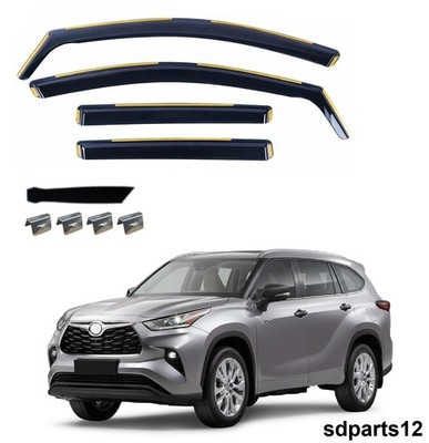 Windabweiser Getönt Regenabweiser Passend Für Toyota Highlander XU70 2019 /4-Tlg