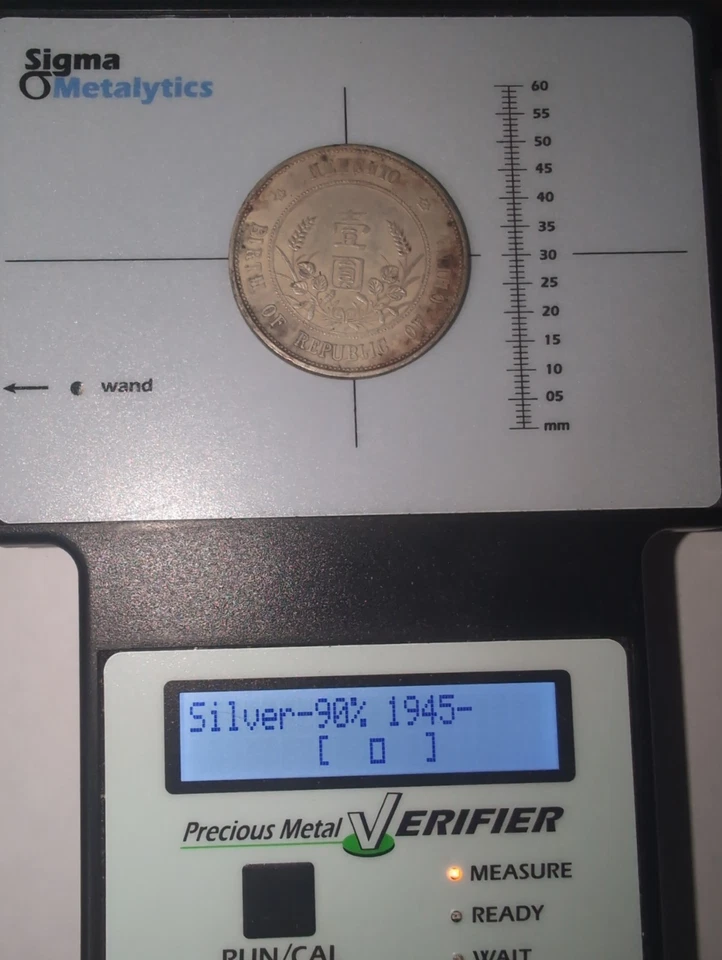 Moneda de dólar de plata Sun Yat-Sen de China 1912 Sigma probada #IS04 Memento Foto 4 de 4