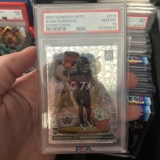 2023 Panini Donruss Optic Downtown Bijan Robinson PSA 10