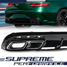 S63 Look Heckdiffusor Auspuff Schwarz für Mercedes C217 A217 AMG Line MOPF 17-20 S63 Look Heckdiffusor Auspuff Schwarz für Mercedes C217 A217 AMG Line MOPF 17-20
