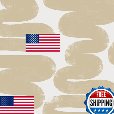 Tempaper x Bobby Berk Beige White Wiggle Room Peel & Stick Wallpaper 20.5in