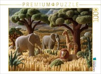 Calvendo Puzzle African Savanna With Elephants, Giraffes, And Lions | 1000 Piece