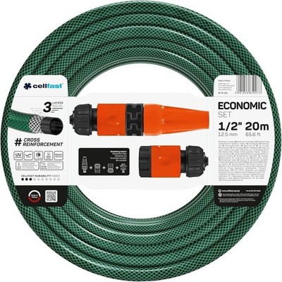 Gartenschlauch Set Universal Cellfast Economic 20m 1/2'' UV-beständig 10-100