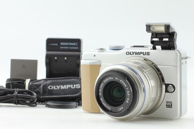 [Fast NEUWERTIG] OLYMPUS PEN E-PL1s weiße Digitalkamera mit 14-42 mm...