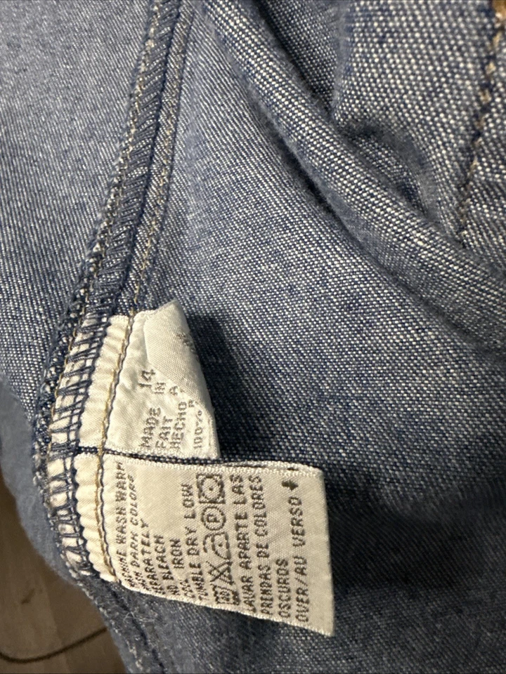 Blazer Vaquero Vintage Años 90 Y2K Liz Claiborne Talla 14 Preppy Clásico Foto 3 de 4