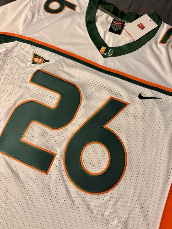ФУТБОЛКА SEAN TAYLOR 2001 УНИВЕРСИТЕТ МАЙАМИ HURRICANES NIKE БОЛЬШАЯ - Изображение 3 из 4